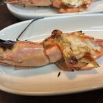 天ぷら しまづ - 有頭エビ塩焼き　近景