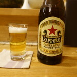 千代娘 - ビール中瓶(赤星)   