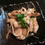牡蠣と日本酒 四喜 - 日替わりの豚肉の塩焼き