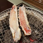 氷雪の門 - 調理中 香ばしい匂い漂ってます。