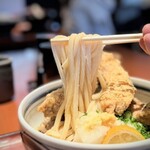 讃歌うどん はんげしょう - 鶏天ぶっかけ(冷) ・麺