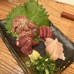 やきとり水菜月 - 歯ごたえと旨味がある　鶏のお刺身