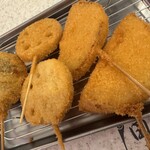 串カツ田中 - 椎茸、蓮根、玉葱