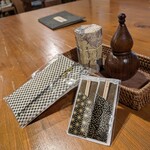 松風庵 - 和紙創作作家さんに頂いた楊枝入れとカードケース