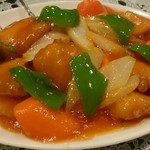 中華料理 銀河楼 - 白身魚の甘酢あんかけ