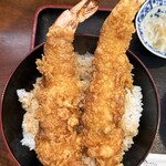 喜久家 - 天丼～巨大な海老二尾