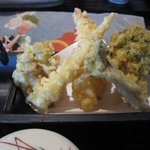 楠カフェ - 月替り（季節野菜のてんぷら）