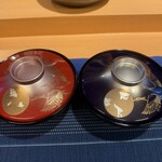 鮨 滉心 - お椀は色違い。センスいいねw