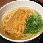 湯田製麺 - きつねうどん 600円、大 +200円
