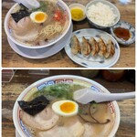 光屋 - 特製ラーメン、半餃子、ごはん（小）