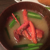 春鶯亭ひら - 伊勢海老味噌汁