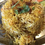 インド料理 パリワル - ふわパラなお米なので、南極の氷のように崩れていきます