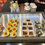 ホテル法華クラブ函館 - 小鉢の塩辛・たらこ・松前漬け・もずく酢