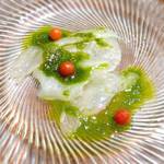 レストラン イコブ - ひらめのカルパッチョ　2014.12.10