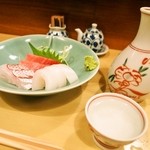 一心法善寺 - お造りにはお酒よねぇ