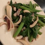 きよ楽 - 明日葉とイカ炒め