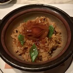 ヘイフンテラス - 鮑と干し貝柱絹さやのリゾット炒飯