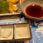 鮨ひのき - てんつゆ、塩