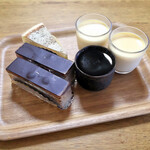 菓子と珈琲 暖 - オペラ、カマンベールチーズケーキ、プリン、珈琲ゼリー