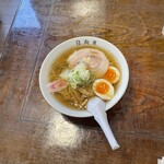 青竹手打ラーメン 日向屋 - ラーメン　味玉トッピング