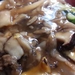 めだかタンタン - 鮑とキノコ青梗菜の炒め物