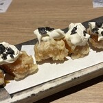 蔵々 - あんぽ柿とクリームチーズの天ぷら♡