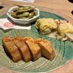 蔵々 - お漬物盛り合わせ♡長芋と枝豆がメチャ美味しい♡