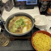 吉野家 - 到着時の牛肉玉ラーメン鍋。
