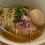 鴨そば さわ田 ヨドバシ横浜店 - 炭火焼味煮干し 味玉 塩そば