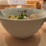 鴨そば さわ田 ヨドバシ横浜店 - 炭火焼味煮干し 味玉 塩そば