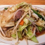 きくや食堂 - 2014.12.19野菜炒め定食￥600シャキシャキとした野菜が美味い（2014.12.19）