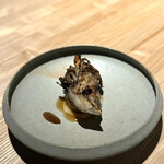 レスピラシオン - 舞茸の藁焼きと七面鳥と蓮根