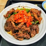 松屋 - カルビとブリスケット丼（並）