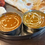BINDU - カレーが2種類　※右が日替わり　※左がエッグキーマ