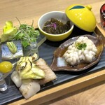 鮨ト酒肴 富かわ - 沖縄産海蘊  鱈白子の自家製ポン酢