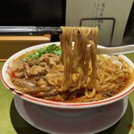 つるかめ 恵比寿 - 平打ち麺。