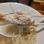 麺家 たけ田 - 蟹信条断面