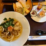 彩道 - 阿波尾鶏と肉味噌のうどん御膳