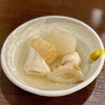 もつ鍋と焼きとんのお店 きじま屋 - お通しがおでんなのも嬉しい♡