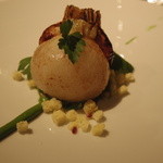 レフェルヴェソンス - 定点〜 丸ごと火入れした蕪とイタリアンパセリのエミュルション、バスク黒豚のジャンボンセック&ブリオッシュ