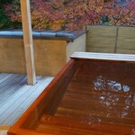 明神館 - 部屋付きの源泉掛け流し露天風呂　源泉は少し温めですが…連絡すると加温調整してくれます!