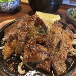 大衆酒場 みやにしテツオ - 黒毛和牛ステーキ定食1300円