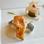 プロヴァンスの日曜日 - クリスマスランチB(\5,800)　魚料理：金目鯛と鰆のグリル、ラタトゥイユクリスマスランチB(\5,800)　魚料理：金目鯛と鰆のグリル、ラタトゥイユ