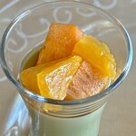 プロヴァンスの日曜日 - （抹茶プリン、紅まどんな、岐阜の富有柿）