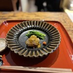 温石 - 伊勢海老炭焼き　味噌ソース　自家製豆板醤