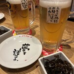 新時代 - お通しは350円、生は190円