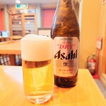やぶ善 - 管理の行き届いた"瓶ビール"とを"グラス"で提供していただける心遣い。