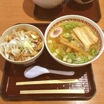 味福 - 塩ラーメンとチャーシュー丼♪