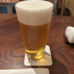 にしぶち飯店 - 生ビールで乾杯❗️