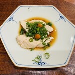 焼鳥 せきね - 銀山赤どりのしゃぶしゃぶポン酢 ※しっとり感が最高